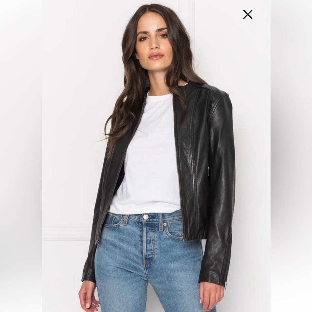 Lamarque Arlette Black Leather Jacket